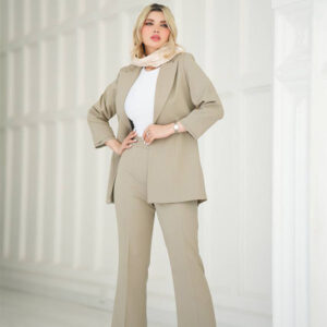 ست کت و شلوار زنانه با پارچه مازراتی مدل آلاله