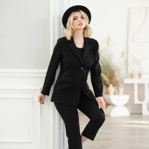 کت تک زنانه دیپلمات مشکی مجلسی و کوتاه