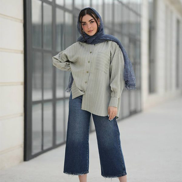 مانتو شومیزی خاص و شیک با پارچه وال پری سایز 38 تا 44