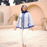 مانتو کتی مجلسی با پارچه ژاکارد مدل ستیا