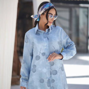 مانتو شومیزی تابستانی با پارچه صوفیا طرح دار خنک و سبک