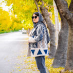 کت تک زنانه پاییزی با پارچه شنل بافت ترکیبی با جین مدل سایان 2 سایز 38 تا 44