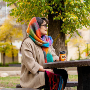 پالتو زنانه با پارچه فوتر جناقی مدل پرنسا دو سایزی مناسب 38 تا 48 رنگ قهوه ای با تن خوری شیک و آزاد