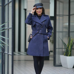 پالتو فوتر موهر شنل دار 4 دکمه سایز 38 تا 44